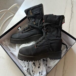 poster girl black combat boots